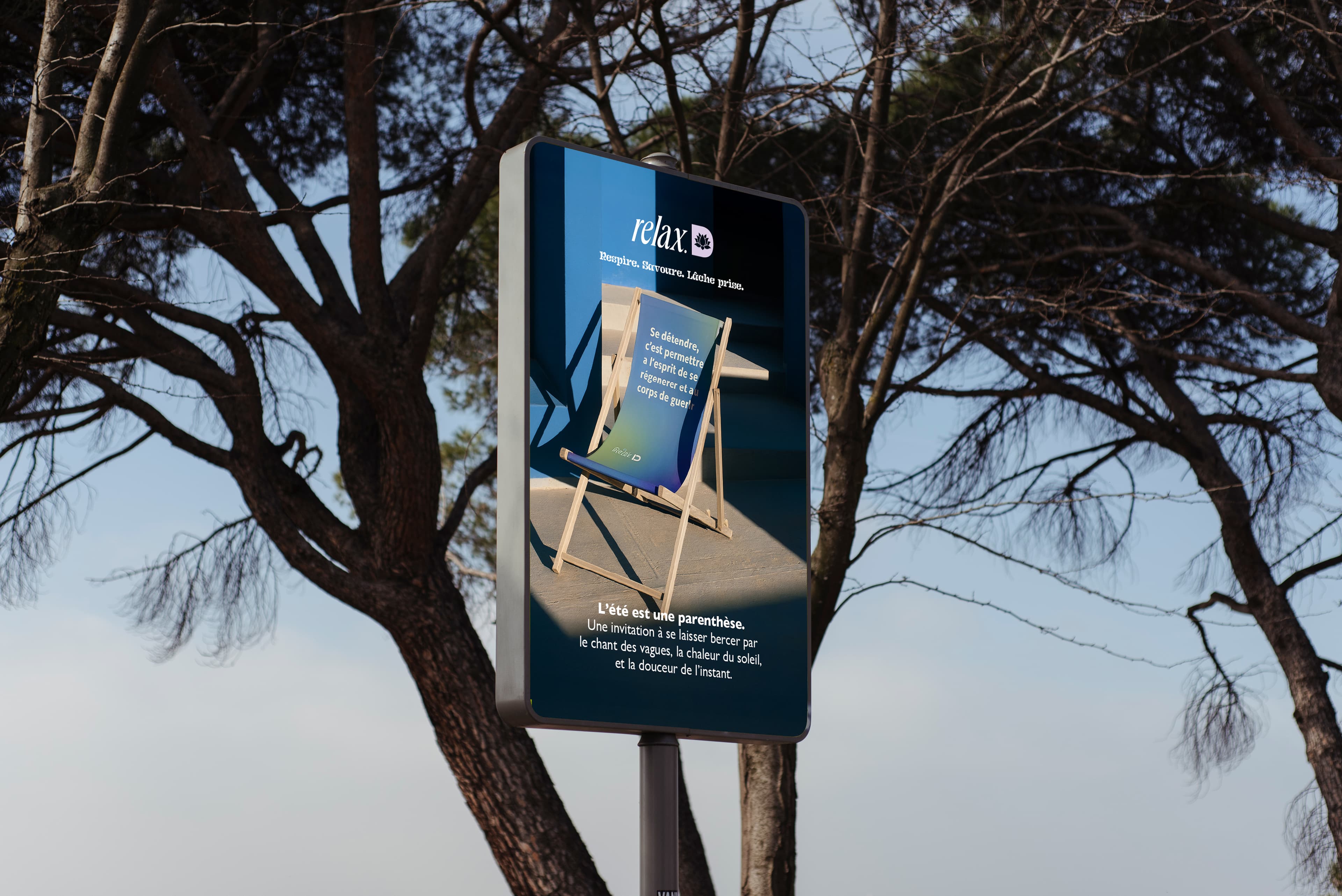 Relax.D billboard in nature