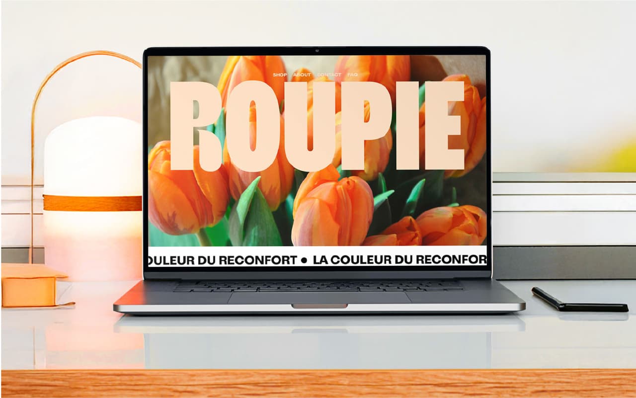 ZODIACAL website mockup on MacBook